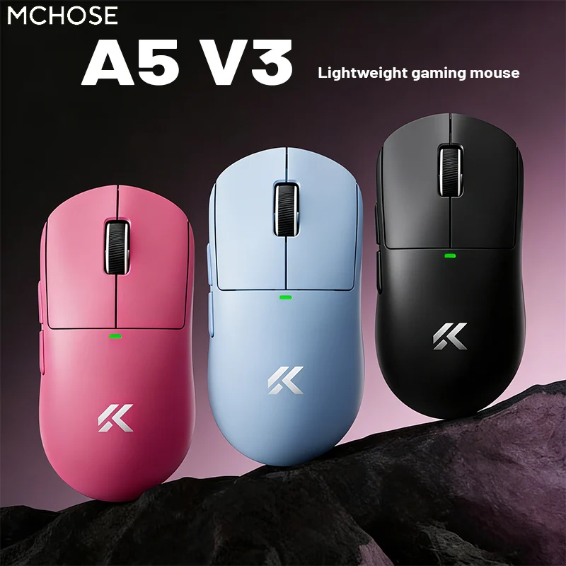 

Mchose A5 V3 Wireless Gaming Mouse Bluetooth 3395 Tri-Mode Small-Hand Friendly Esports Mouse Couple Gift for Computer Office