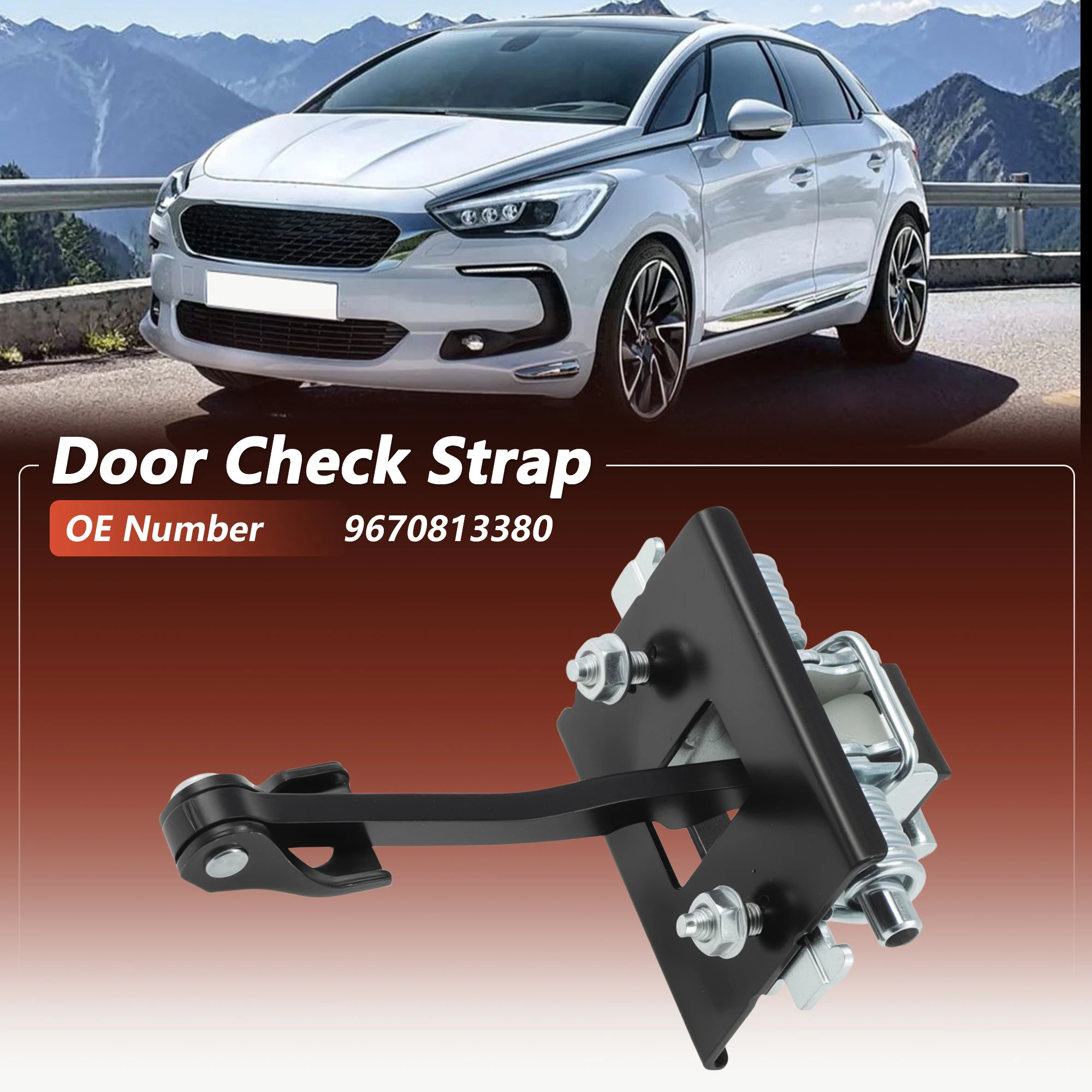 UXCELL Front Door Check Strap 9670813380 for Citroen DS5 2011-2015 for DS DS5 2015-2018