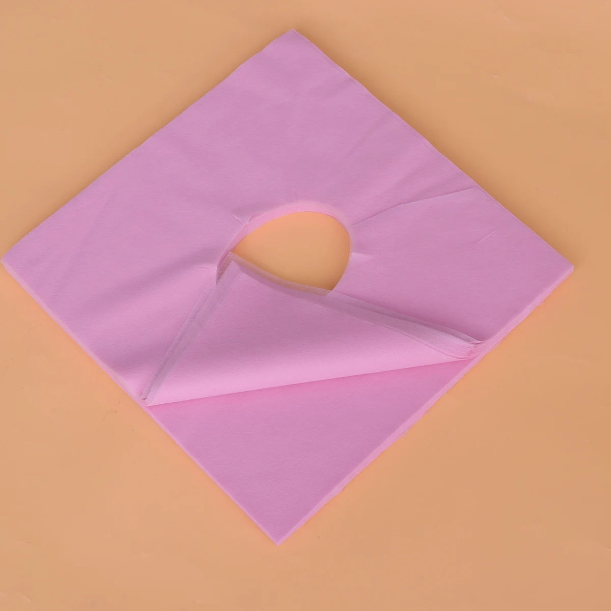 

100 Pcs Non-woven Fabric Face Mask Bed Pillow Towel Cover Disposable Hole Mat Salon Massage Women