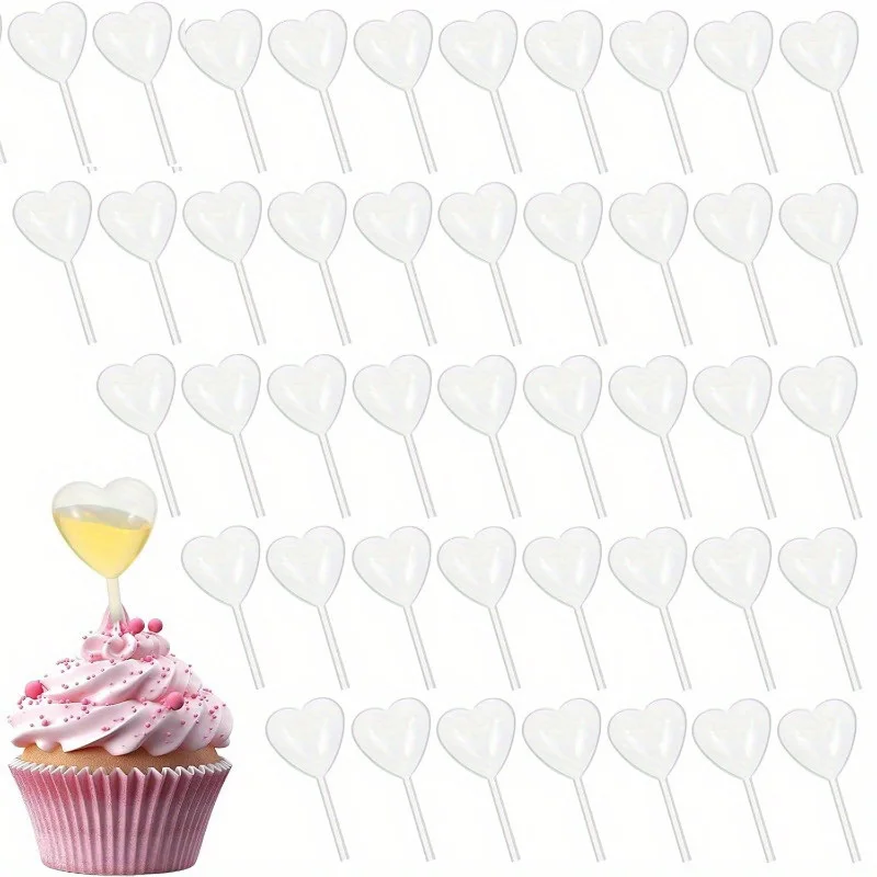 50/100/200 Uds. goteros líquidos con forma de corazón, gotero de paja para jugo, pipetas de transferencia de salsa para magdalenas, herramientas para postres y pasteles