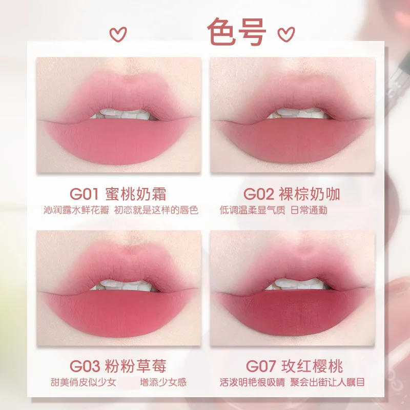 

GOGO TALES Little Red Jar Lipstick Multi-purpose Cream Moisturizing Lip Mud Blush 3-in-1 Velvet Soft Matte Lip Glaze