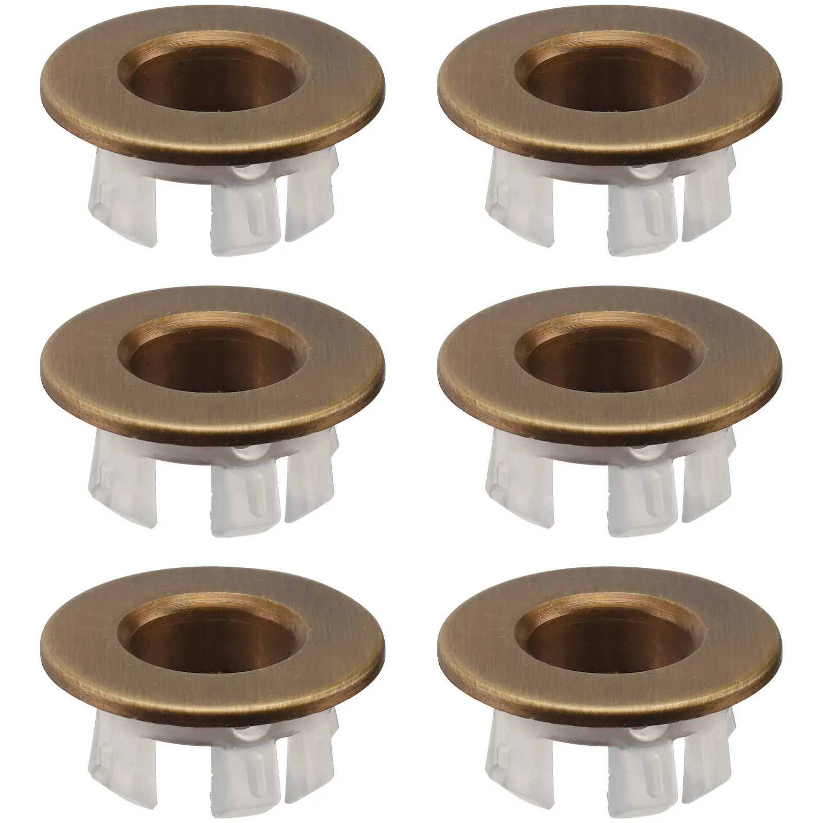 

6Pcs Bathroom Sink Overflow Hole Ring Covers Bronze Wash Basin Rings for Ceramic Lavatory Basin Accessories Home