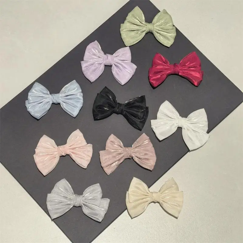 Women Shoe Bow Clips Decoration 2Pcs Pearlescent Fabric Buckle for Formal Dress Shoes Upgrade