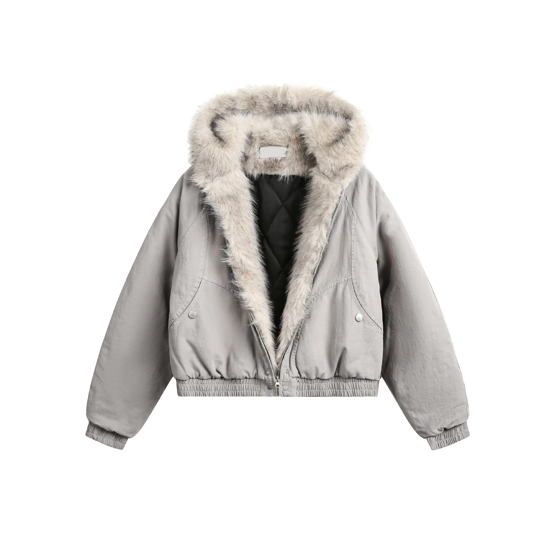 Men Short Hooded Parka Men Thickened Warm Cotton Coat Men American Style Fur Collar Outerwear Men Casual Windproof Fleece Parkas