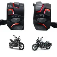 Interruptor Universal para manillar de motocicleta, luz de advertencia de faro, señal de luz intermitente, bocina, botón de arranque y apagado con LED, 7/8 '', 22mm