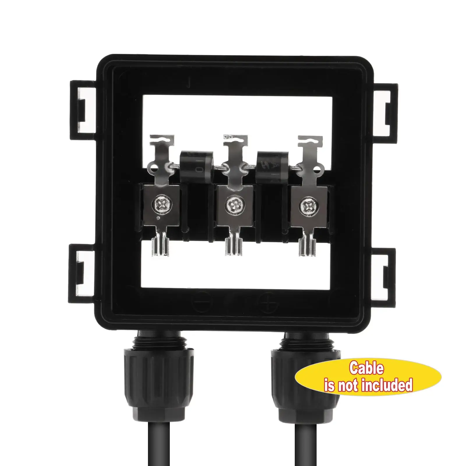 PV Junction Box PPO Material 4 Diodes Photovoltaic Connector Weatherproof Kit for 190W-250W Solar Panel Installation