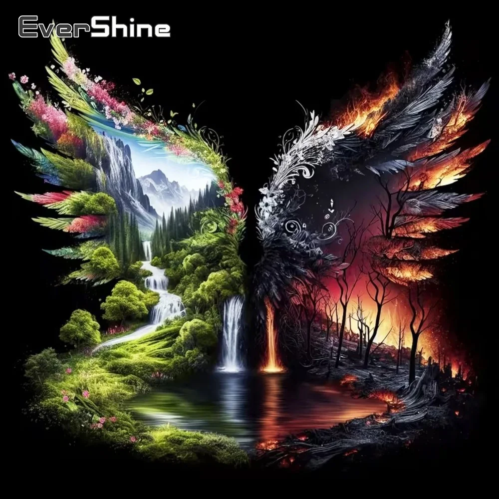 EverShine Diamond Mosaic Wing Waterfall Landscape Diamond Painting Craft Kit DIY Pattern for Adults Beginners Home Decoration