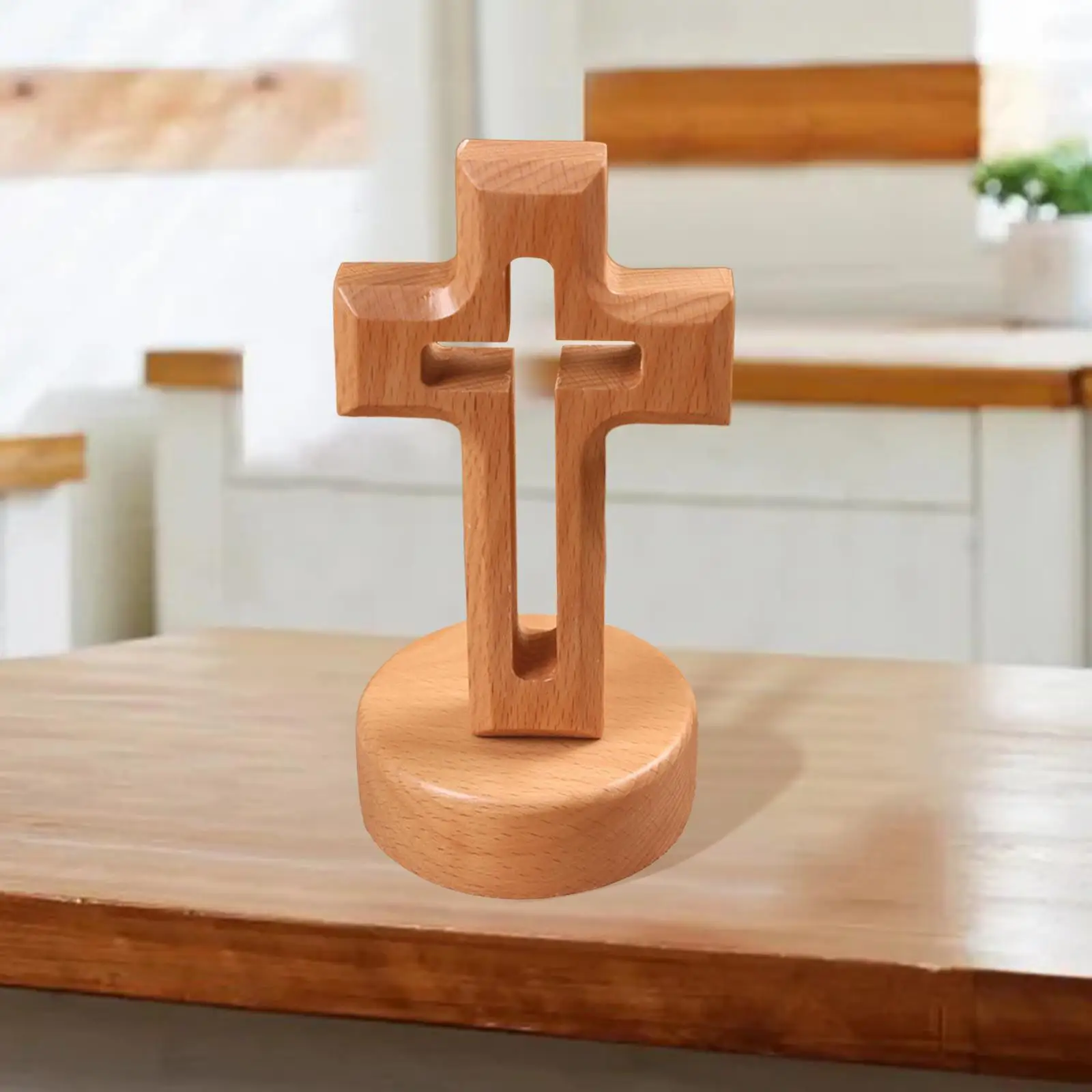 Cross Ornament Religious Gifts Collectible Figurines for Living Room Bedroom