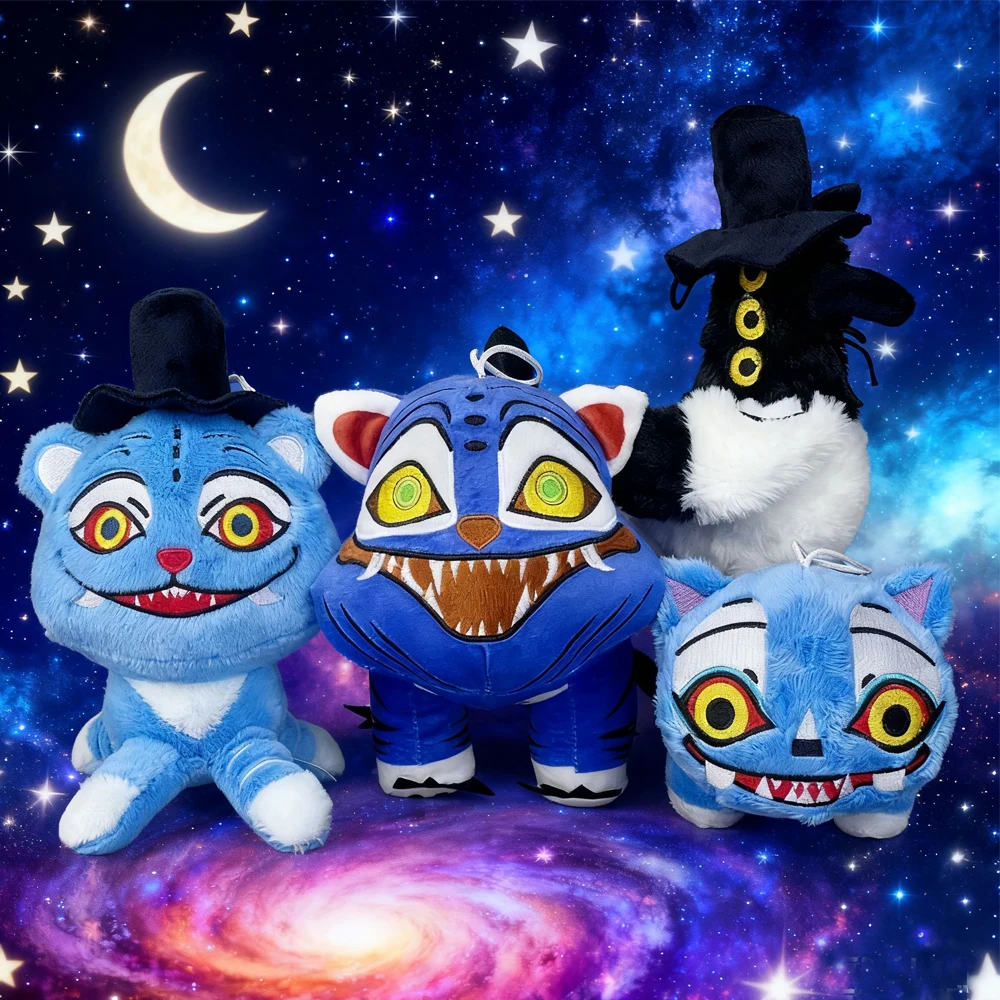 

Аниме Kpop Фиолетовый Тигр Плюшевая игрушка с черной шляпой и 3-глазами Симпатичный Monster Hunt Sroka Дизайн для девочек Групповые фанаты Рождественский подарок
