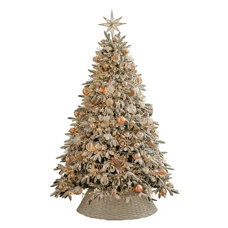 

Mixed leaf encrypted Christmas tree, set of household decorations atmosphere, decoration and large ornaments