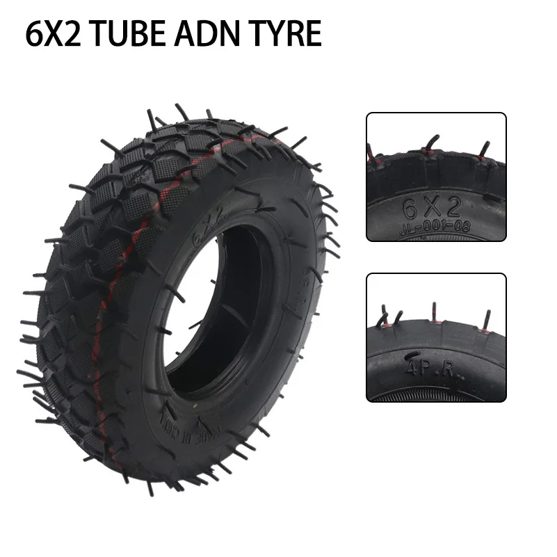 

6x2 Tire with Inner Tube 6*2 tyre for Electric Scooter Modified Wheel160mm Pneumatic Tyre ElectricScooter F0 Wheel