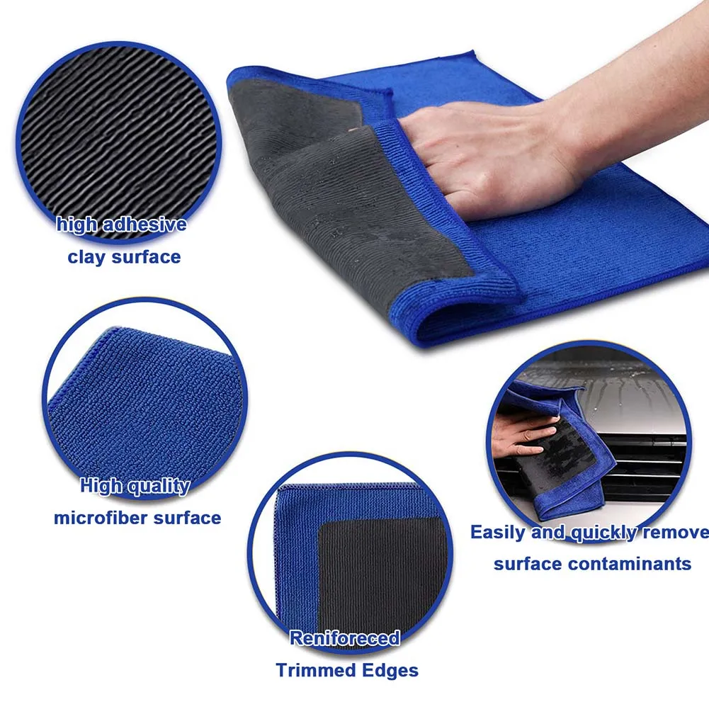 Car Clay Towel Fine Grade Cleaning Tool Blue Magic Auto Detailing Clay Car Wash Mitt Clay Deeply Remove Stains Accessories