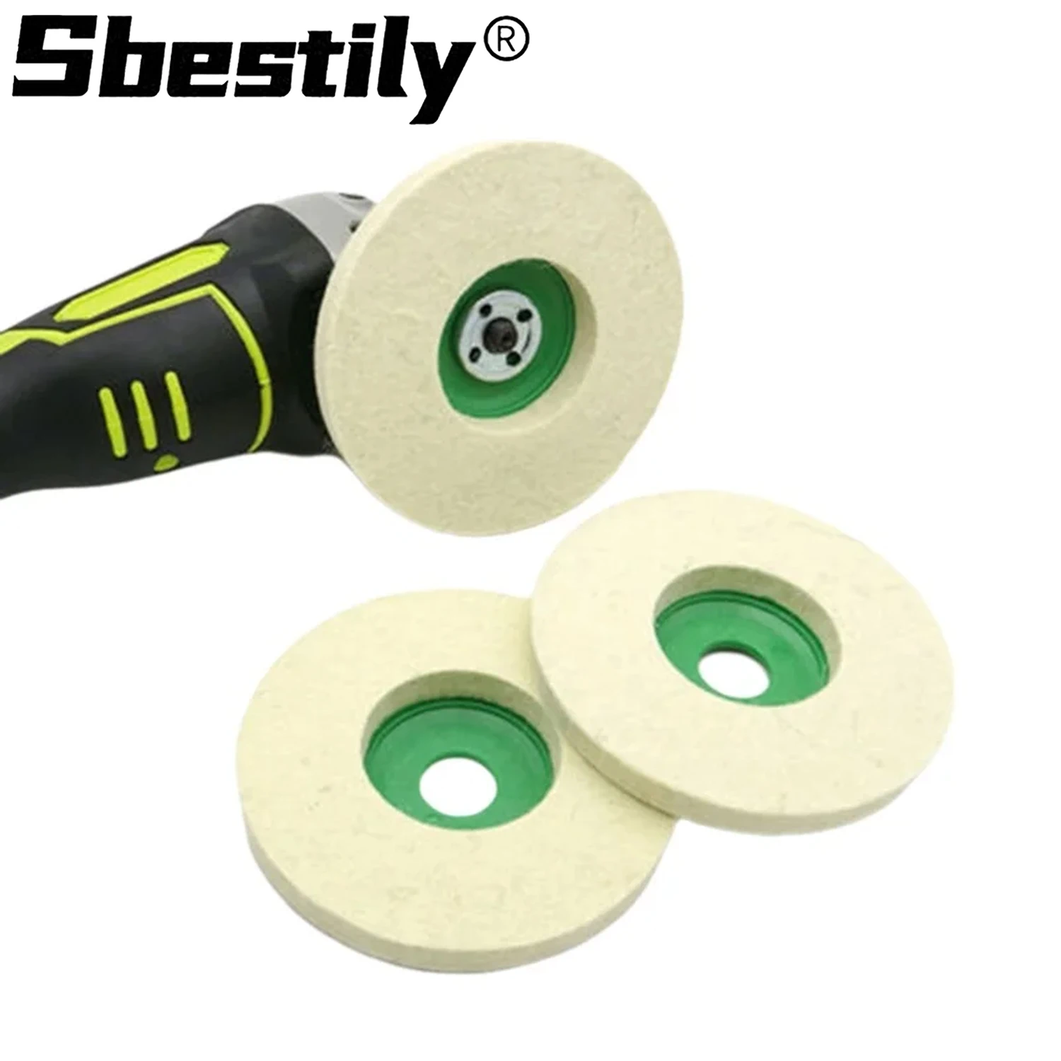 

2pcs 4inch Wool Buffing Pad Polishing Wheel Felt Buffer Disc Jewelry Metal Grinding Disc for Angle Grinder