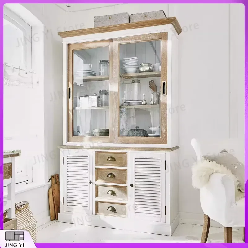 Solid Wood Wine Cabinet with Temperature Control for Home Bar Kitchen Restaurant Storage Beverage Cooling Equipment Wine