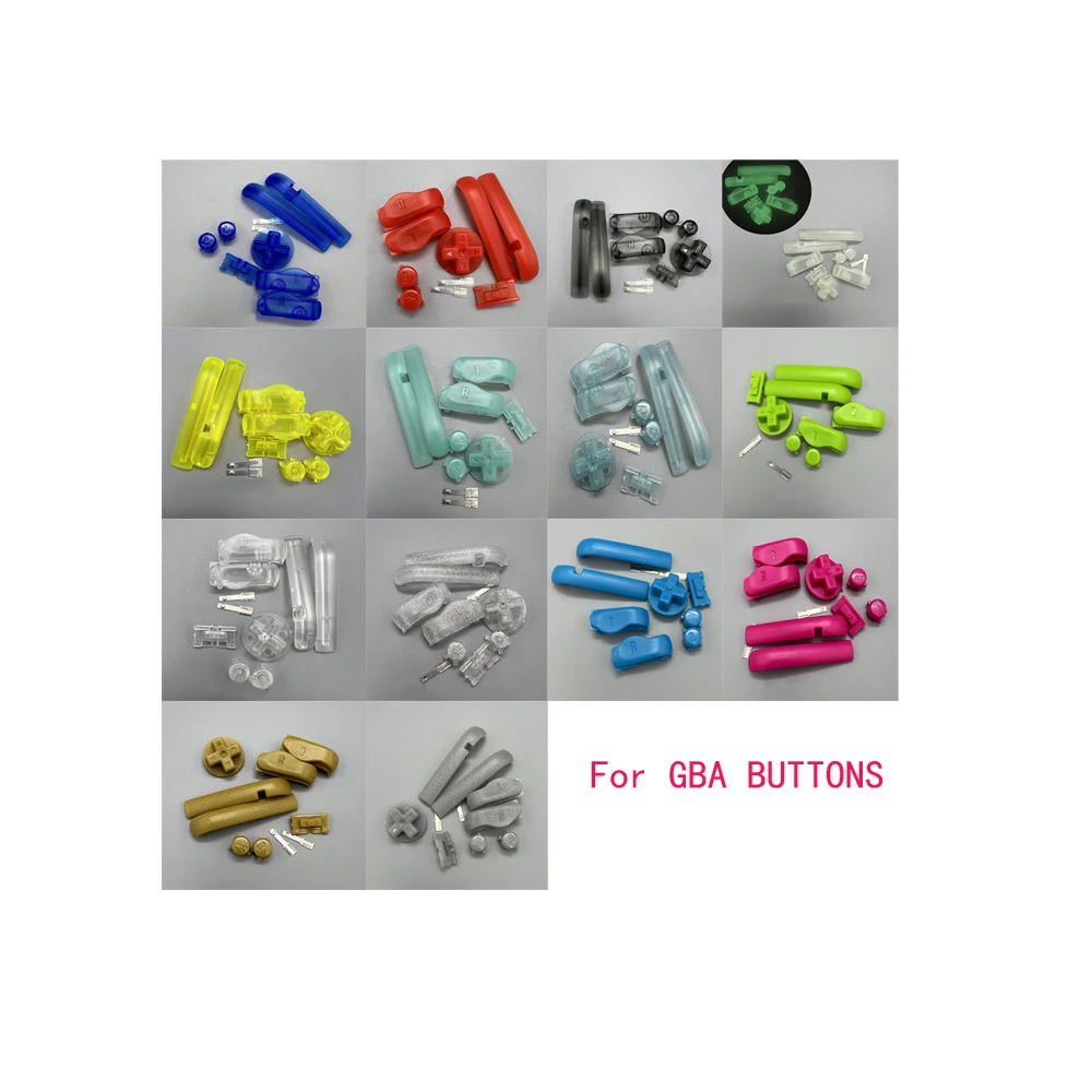 

100PCS Plastic shell case button For GBA Buttons A B L R Button D-Pad For Game boy Advance game console repair replacement