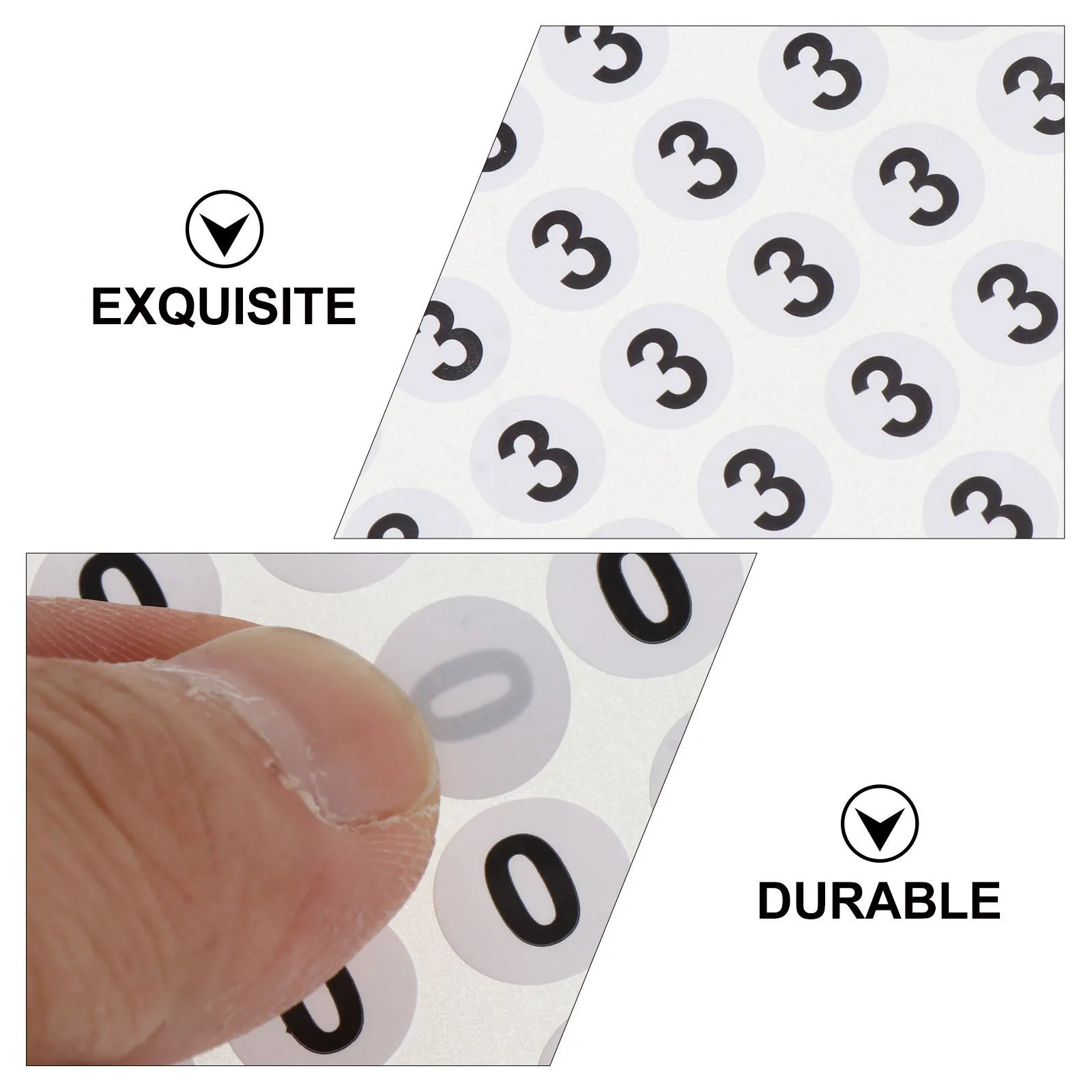 

6000pcs Number Stickers Self Adhesive Paper Labels for Envelope Gift Wrapping DIY Craft Projects Storage Home Folder Bag Tags