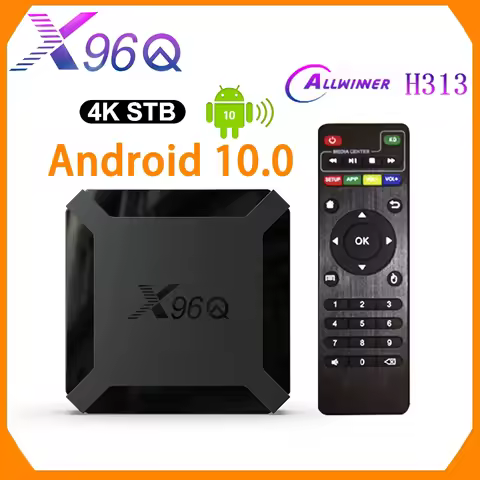 X96Q Android 10 TV Box - Allwinner H313 Quad Core 4K Smart Box 2GB+16GB WiFi YouTube/Netflix Multi-Language Media Player