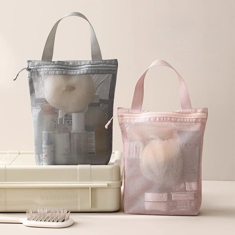 

1 шт. 23x26 см портативная сумка для туалетных принадлежностей с удобной ручкой большая вместительная сетчатая сумка для хранения косметики для унисекс, плавания на открытом воздухе, фитнеса