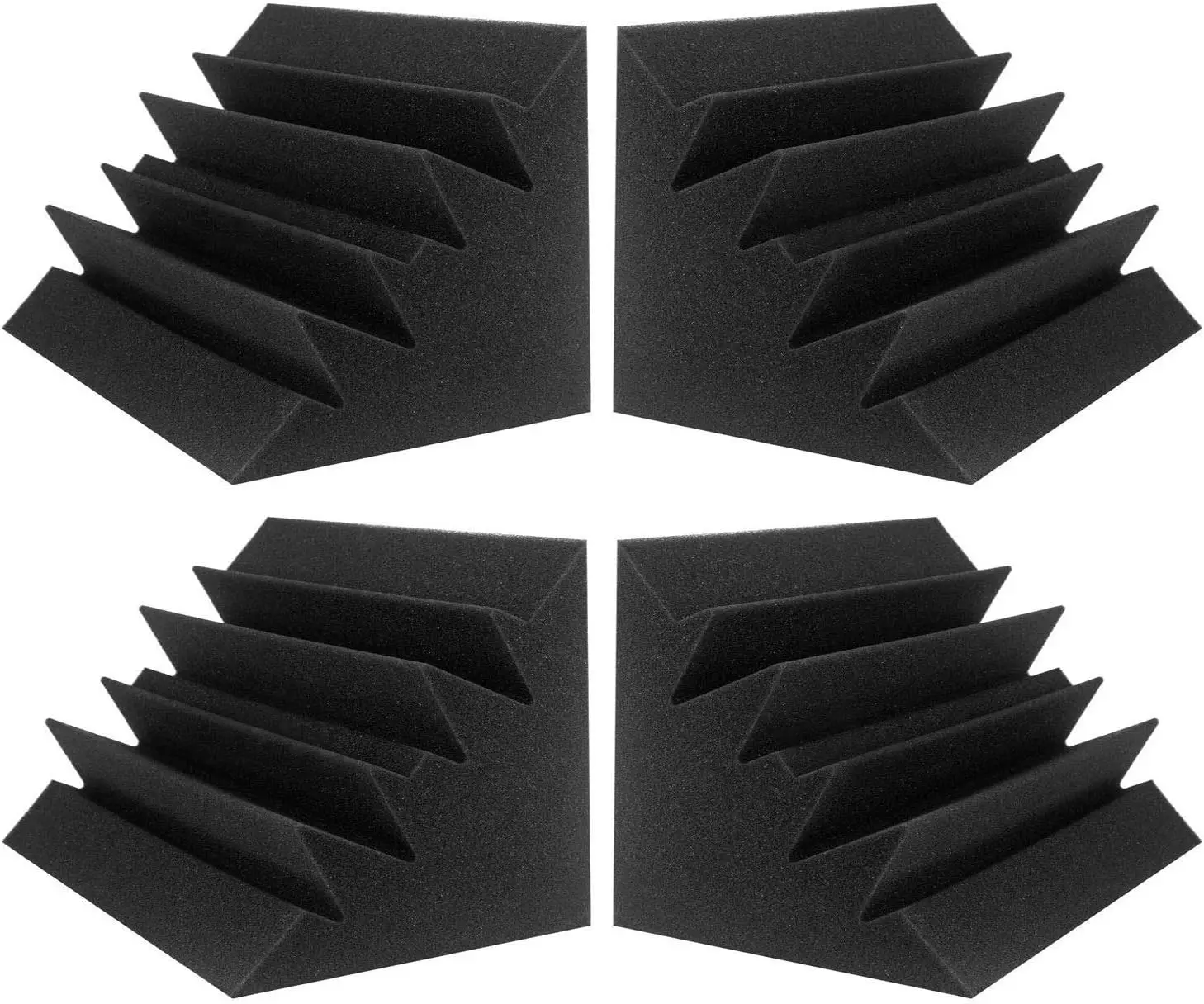 

Комплект из 4 акустических панелей-ловушек для басов 12x7x7, звукоизоляционные стеновые панели для студии и домашнего кинотеатра