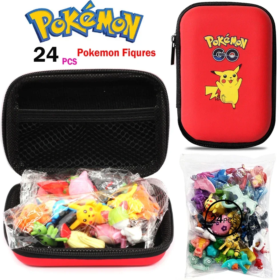 Pokemoned Figures Toy Set 24pcs 1 Bag 2-3cm Bulk Anime Mini Doll Lot Pikachu Figurine Small Pocket Monster Birthday Gift