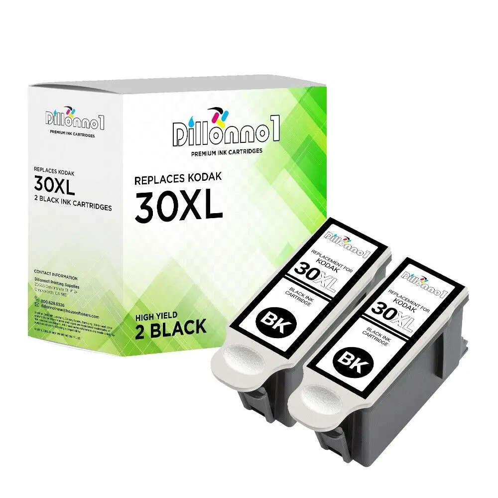 2 Pack For Kodak 30XL 30 XL Black Ink Cartridge For ESP 3.2 ESP 1.2 ESP 3.2s