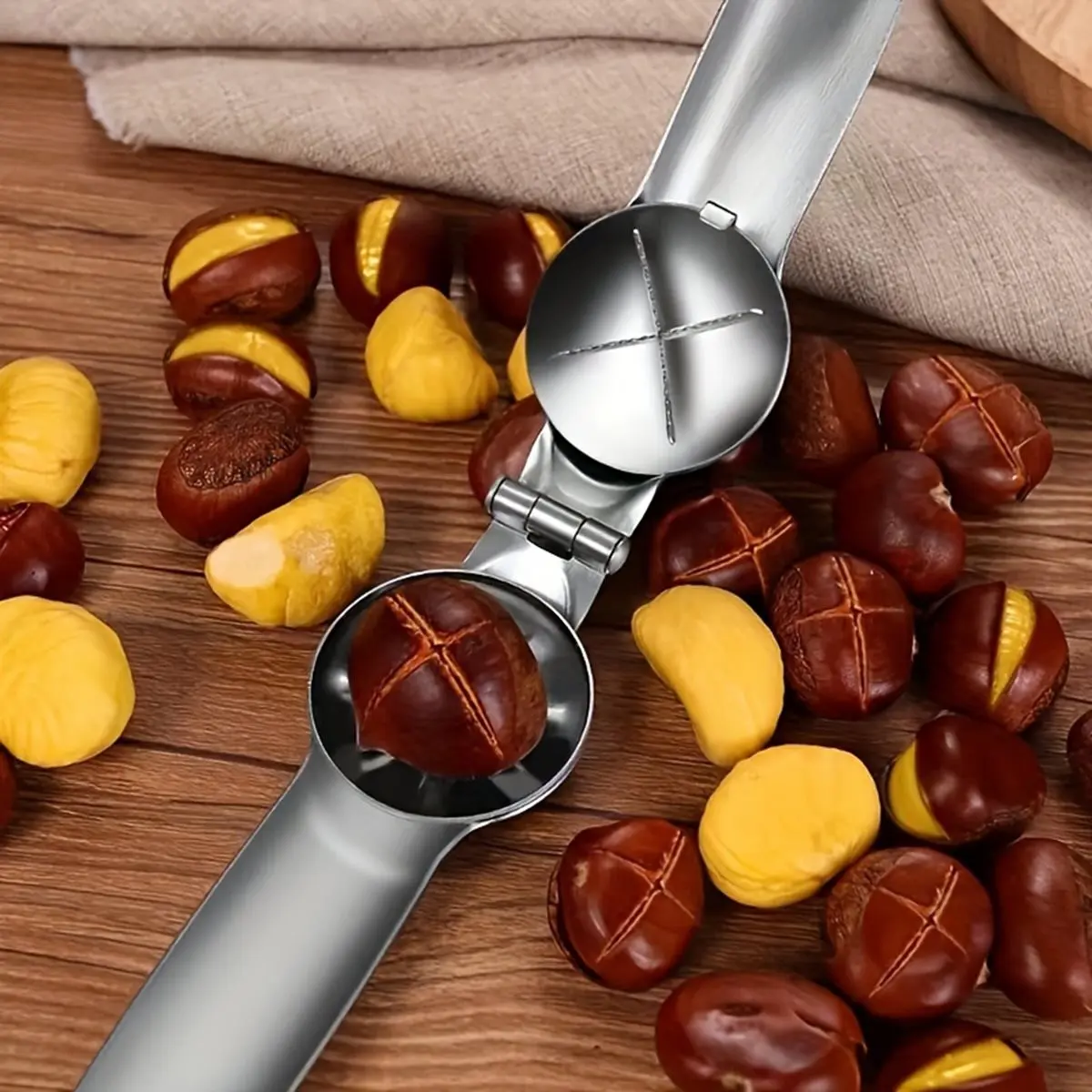 PROFESSIONAL USE 2 In1 Chestnut Opener Machine Chestnut Clip Walnut Pliers Sheath Cutter Nut Cracker Sheller Kitchen Tool Walnut