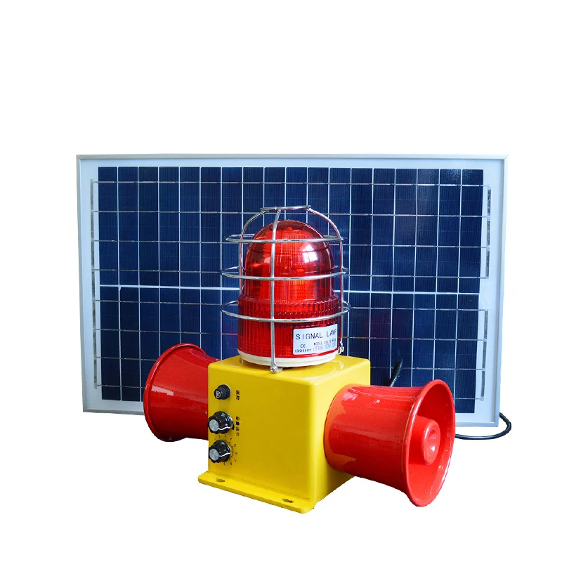 Solar Powered STSG-22 Industrial Fire Warning Horn Integrated Passive Sound And Light Alarm System