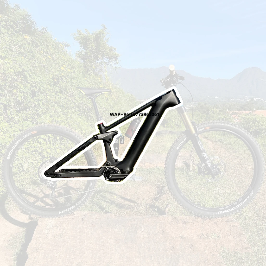 

Bafang M820 Carbon Frame - Full Suspension Mountain Bike Frame CEF50 Carbon Fiber Design