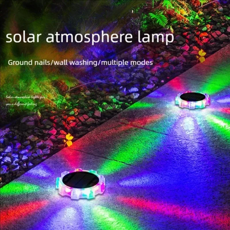 

2024 New Led Solar Garden Lamp Waterproof Ground-in 4Mode Backyard Patio Lawn Decoration Wall Fence Gear Outdoor Solar Light