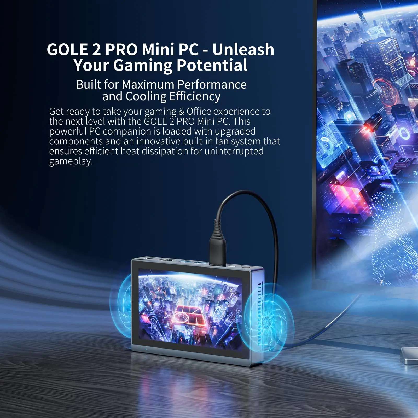 Higole Gol 2 Pro 화면이 있는 미니 PC, 윈도우 11, 와이파이 5, 16GB, 256GB, 2500mAh, 4K 데스크탑 컴퓨터, 윈도우 태블릿, 인텔 N5095, 5.5 인치