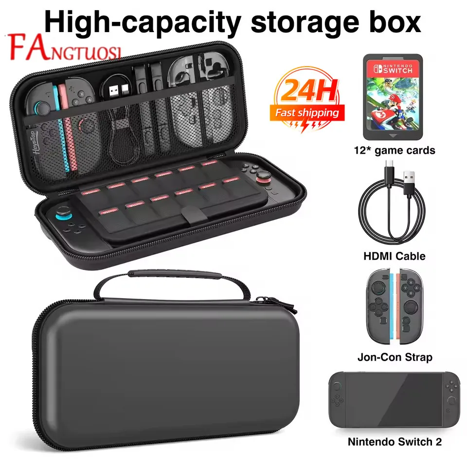For Switch 2 Case, Portable Switch 2 Travel Case, with Large Storage Space, Adopts Eva Material, Durable Switch 2 Carrying Case