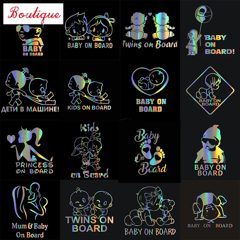 Cute baby car stickers, windows, walls, doors, motorcycles, diesel car stickers, car styling decals, car exterior accessories