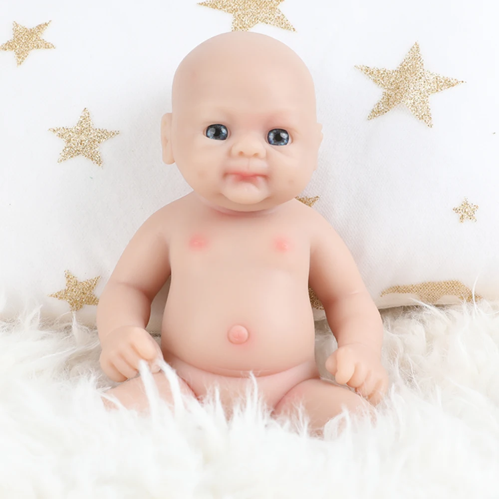 

IVITA 7" Micro Full Body Silicone Reborn Doll "coco" Soft Bebe Dolls Realistic Mini Girl Baby DIY Blank Antistress Children Toys