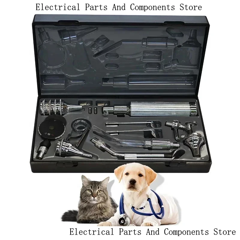 Vet Pet Digital Otoscope Oto-Ophthalmoscope Medical Eye And ENT Diagnostic Kit Portable Veterinary Opthalmoscope
