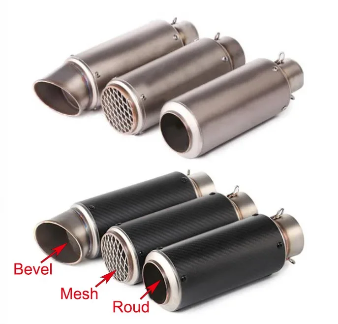 51mm/60mm motorcycle pipe exhaust with DB killer muffler Moto Exhaust Pipe Muffler Carbon Fiber GP-project Exhaust Pipe R6 MT07