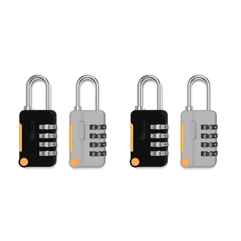 ABGE-Combination Padlock, 4 Pack Small Waterproof Padlocks For School Gym Locker, Gate, Shed, 4 Digit Code Security Locks