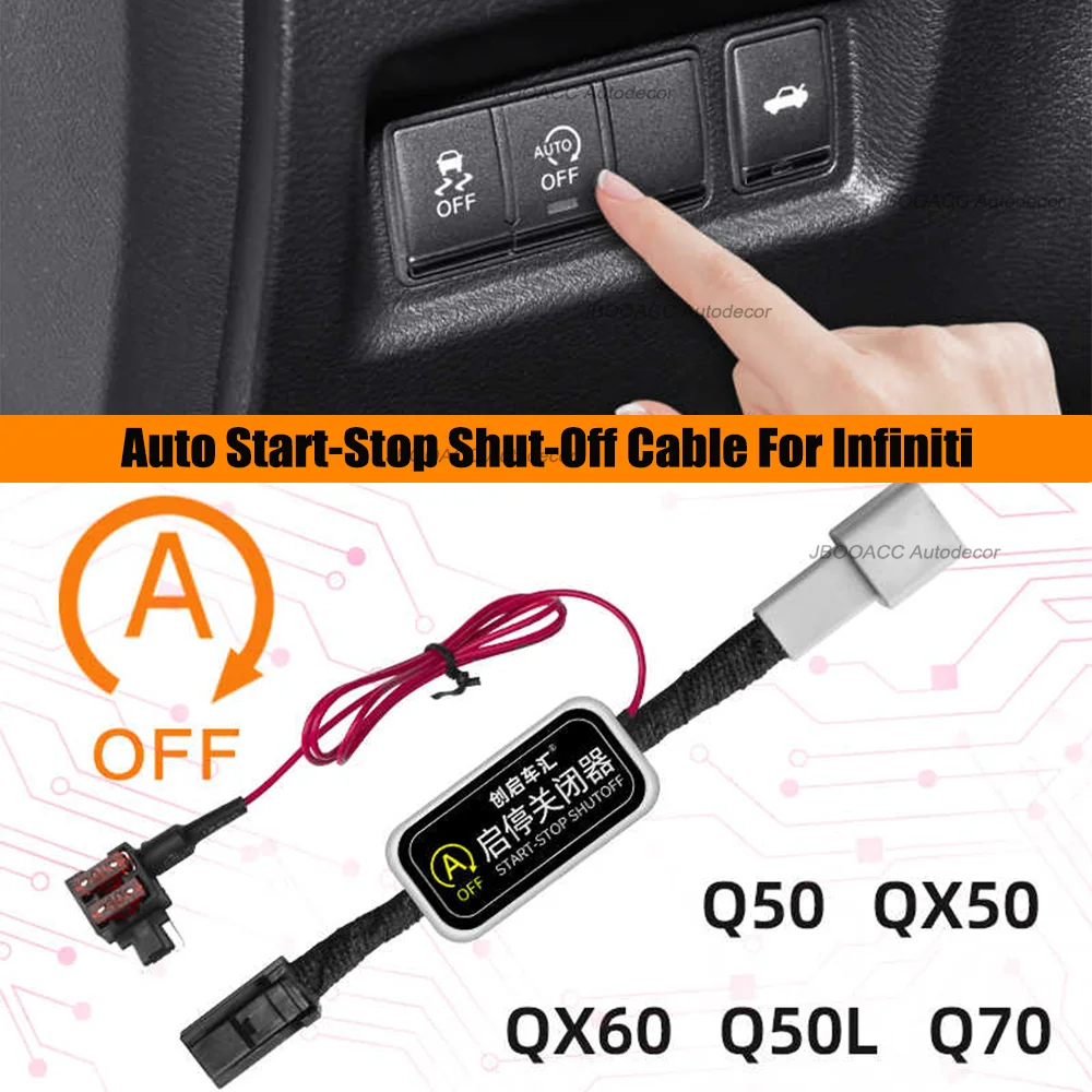 For Infiniti Q50L QX50 QX55 QX60 Q70 2015-2024 Car Auto Start-Stop Canceller Cable Automatic Shut-off Device Relay Modification