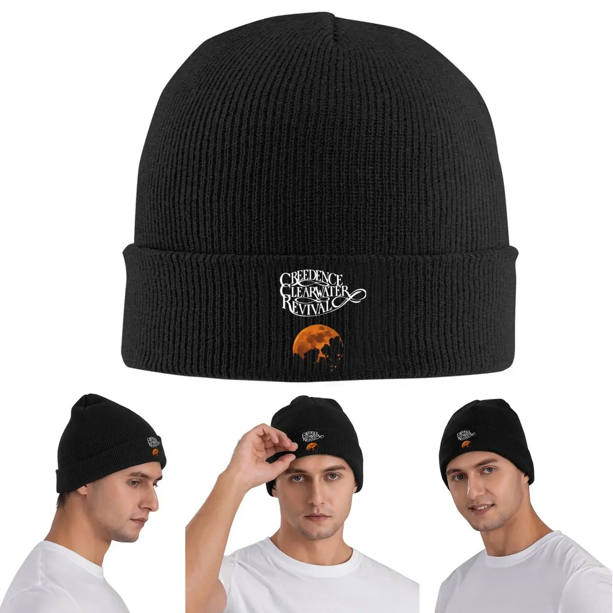 

Creedence Clearwater Revivals теплая вязаная шапка зимняя вязаная шапка Skullies шапочки шапки в стиле хип-хоп для унисекс