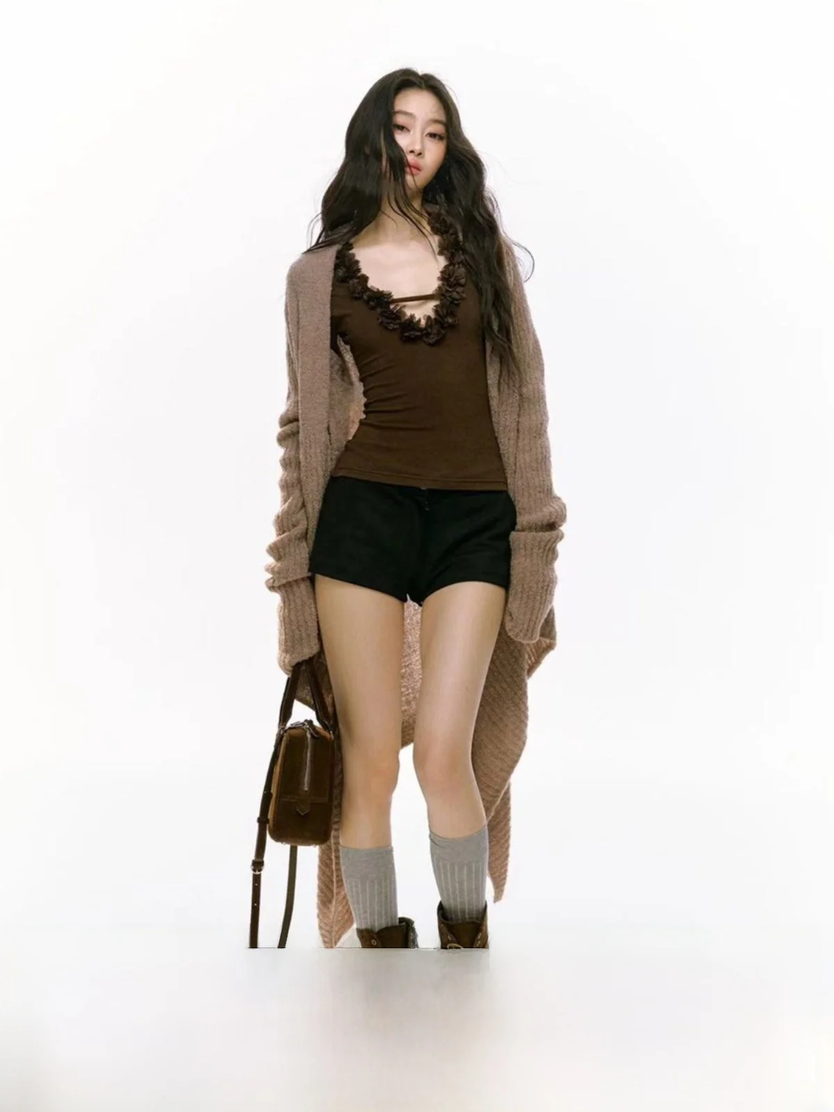 

RedBling Original Design Long Sve Sweater Cardigan Women's Slim Fit Asymmetrical Pure Desire Sle Autumn Winter New Arrival