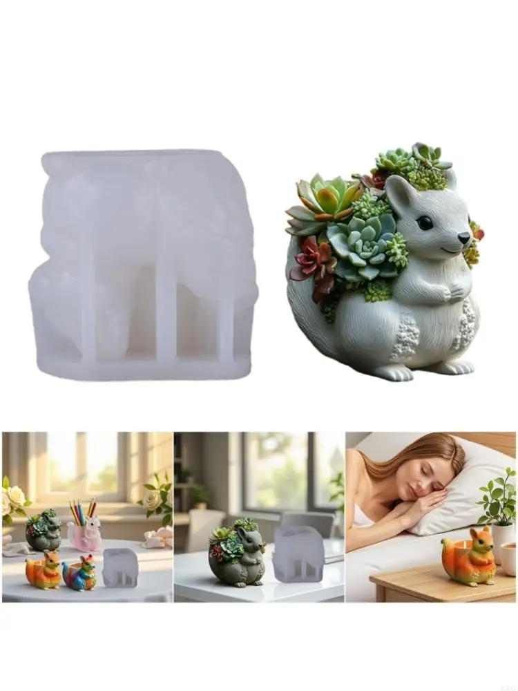  Practical Sturdy Silicone Mould Accessory for Squirrel Planter Portable for Handmade Gifts and Home Accent