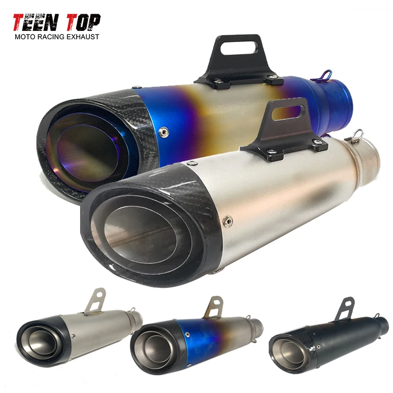 

Universal Motorcycle Exhaust Elbow Muffler 51MM Silencer Z1000 MT07 R1 R6 CBR1000 CBR650R MT09 MT03 Silencieux Escape Moto Tube