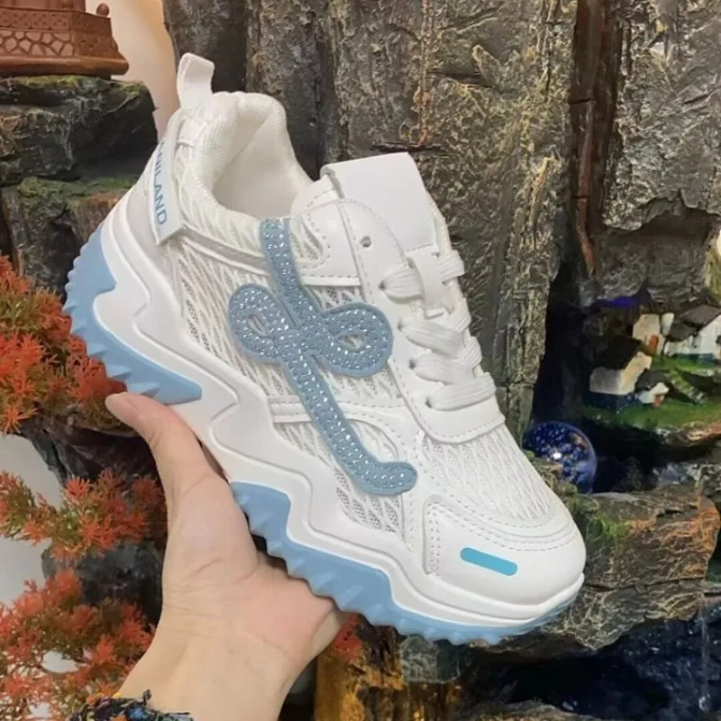 Breathable 2026thick Soled Small New Sponge Sports and Leisure Shoes Summer Soft Soled Height Increasing Dad Shoes Women's Shoes