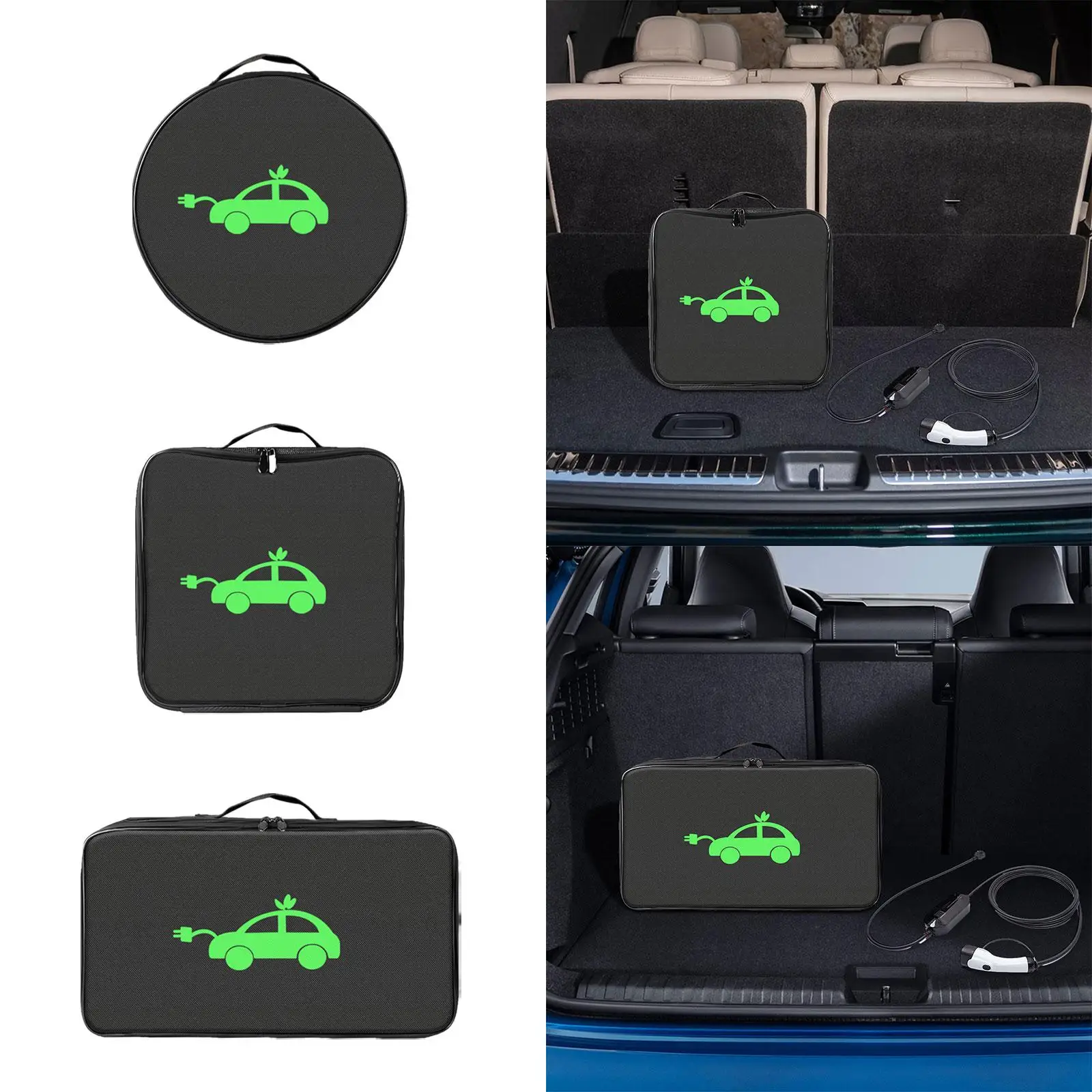 EV Cables Bag Waterproof Charger Line Organizer Wear Resistant Oxford Cloth Durable Cord Hoses Organizer for Electric Car