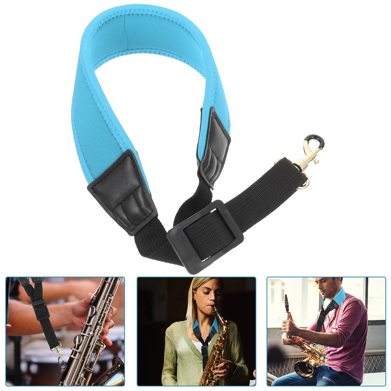 

Saxophone Neck Strap Durable Adjustable For Alto Tenor Soprano Universal Replacement Sax Strap Performance Outdoor Use
