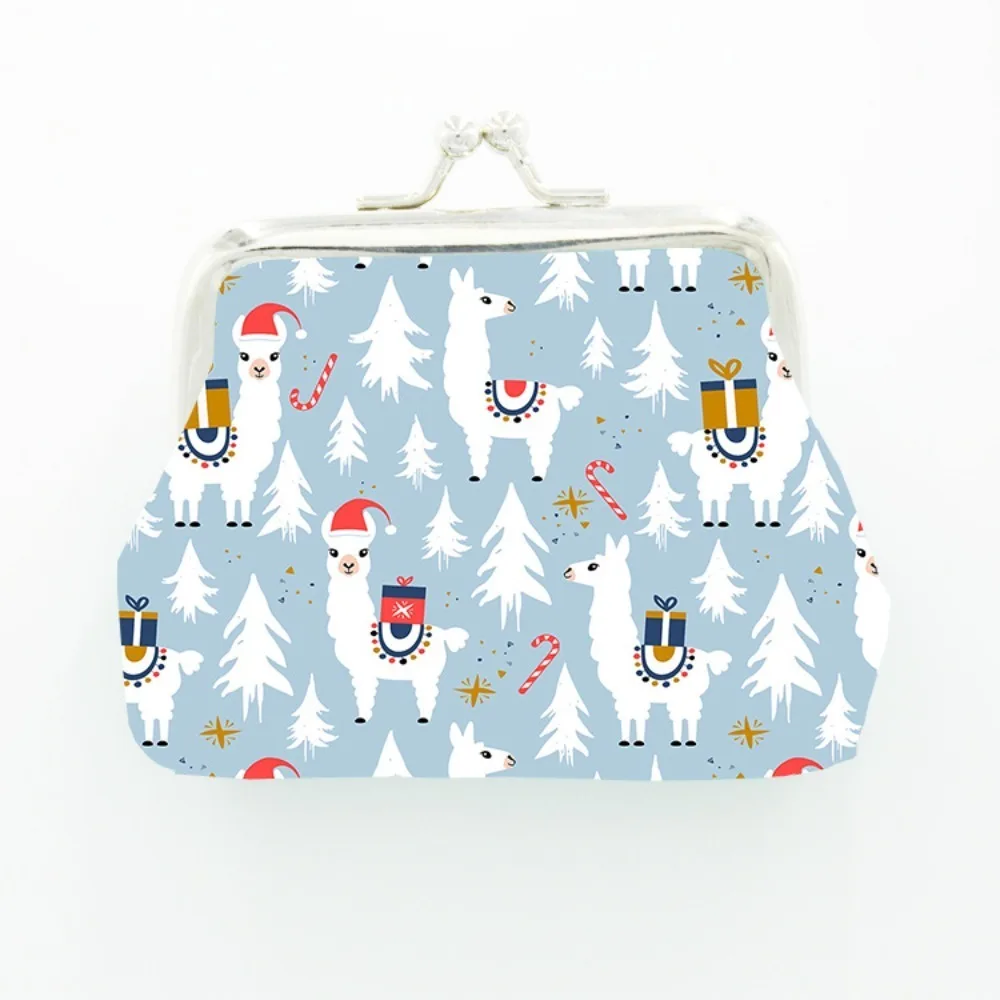 

Cute Artificial PU Cartoon Alpaca Printed Coin Purses Printing Smooth Girl Hasp Zero Wallet Mini Money Bag Women
