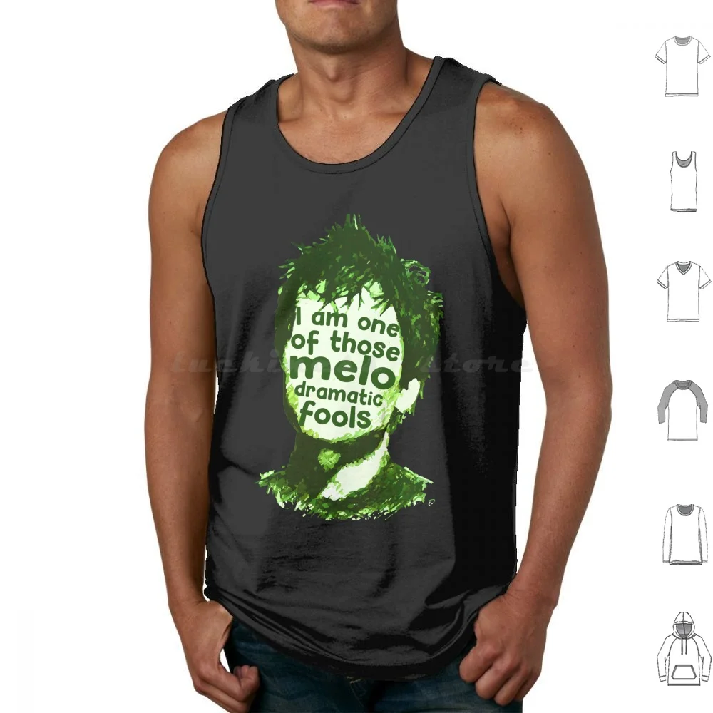 Basket Case Tank Tops Print Cotton Album Punk Band Music Billie Pop Punk Joe Fanart Fan Art Lyrics Songs Typography