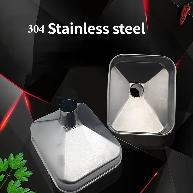 1PC Stainless steel funnel for large diameter hopper rectangular square kitchen funnels industrial wine liquid filling hoppers