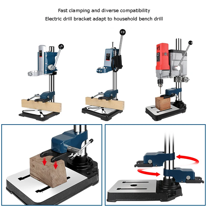 Fast Hold Quick Clamp for Electric Drill Holder Workstation Drill Press Adapter Carpentry Workshop Quick Acting Hold Down Clamp