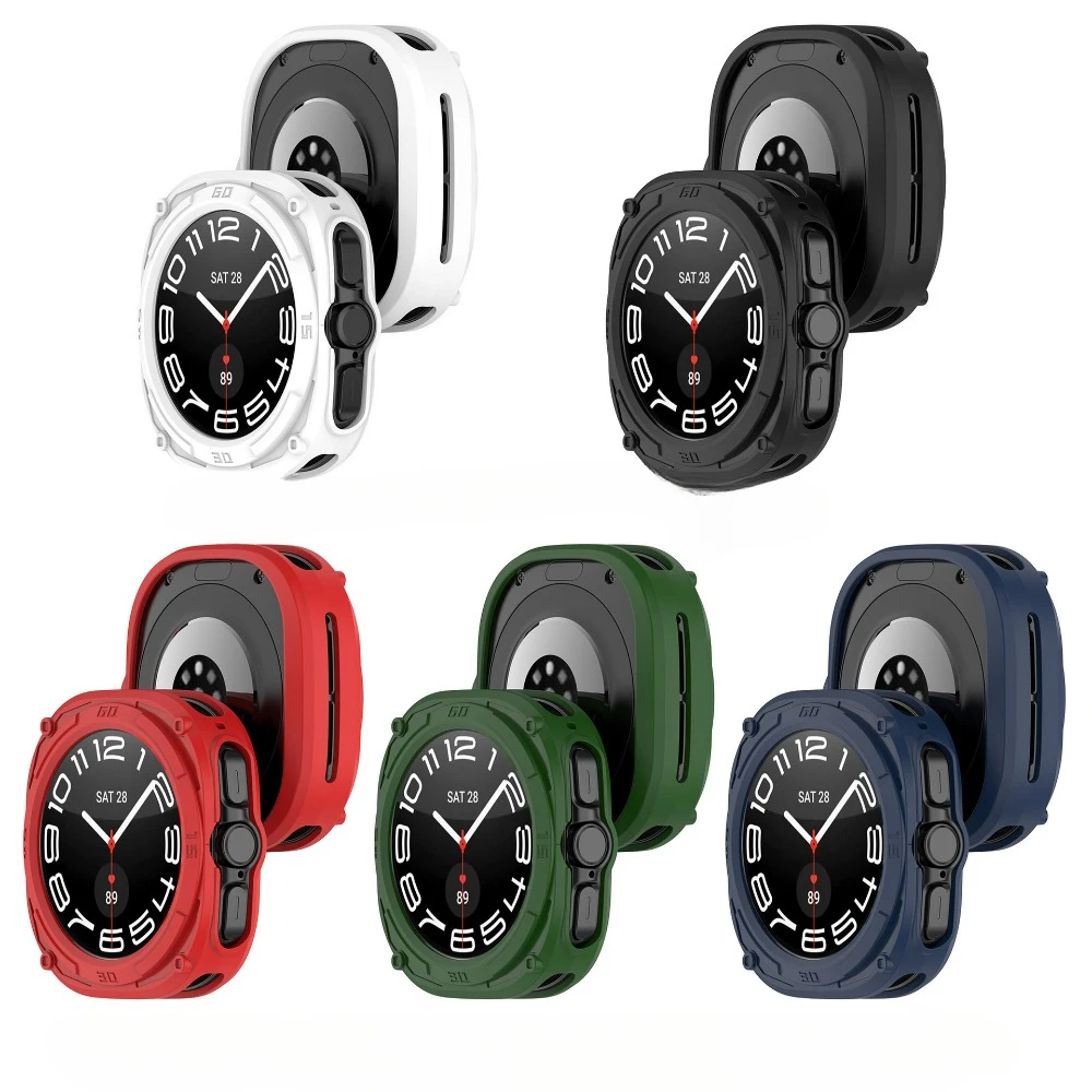 Funda de silicona para Samsung Galaxy watch7 ultra 47mm, correa de reloj Samrt, cubierta protectora de silicona, accesorios, Protector de pantalla