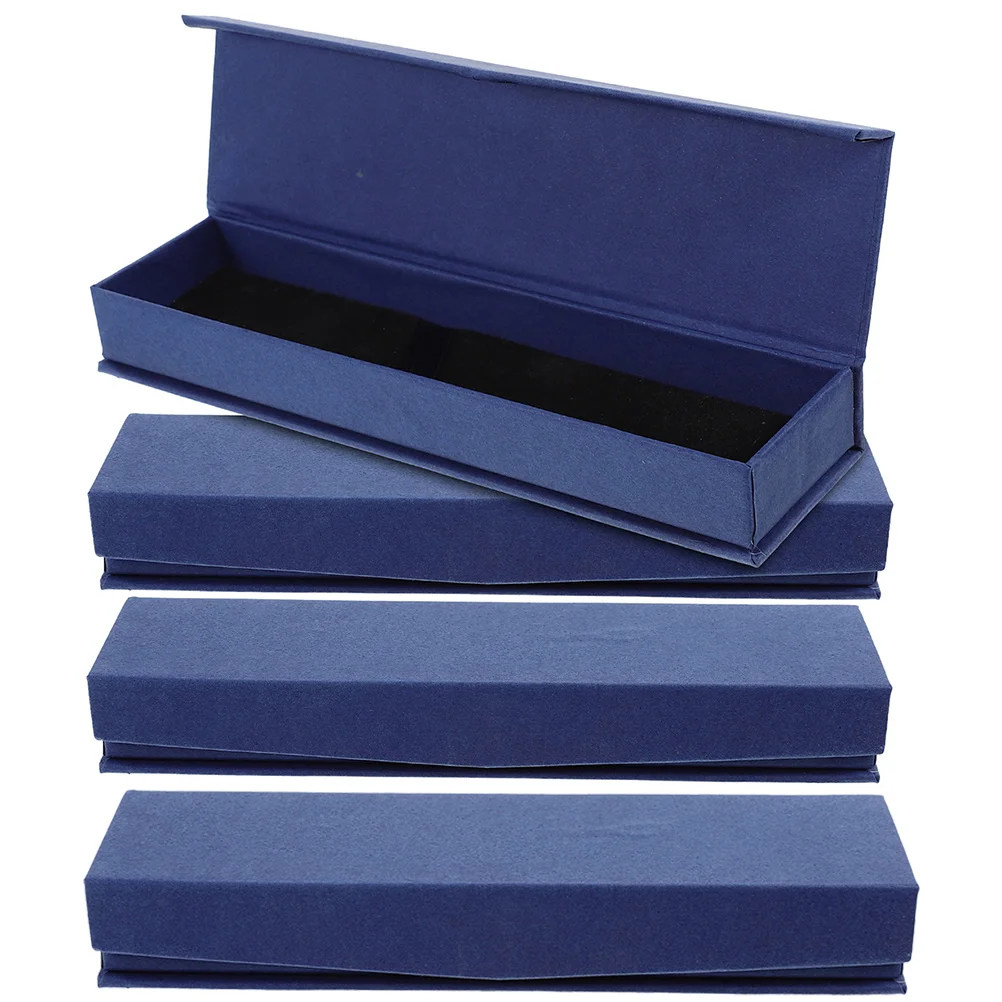 

4pcs Exquisite Cases Empty Gift Boxes For Organizer Cloth Pouch Display Holder Delicate Container Single Pen Case